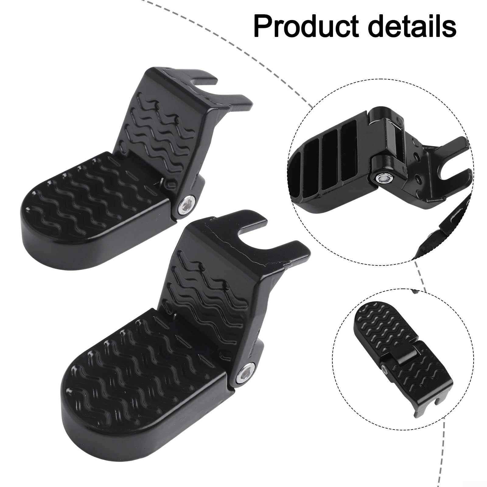 Poggiapiedi per bici elettrica, posteriore, passeggero, pieghevole, in lega di alluminio, per mountain bike, mountain bike, mountain bike, colore nero (M15)