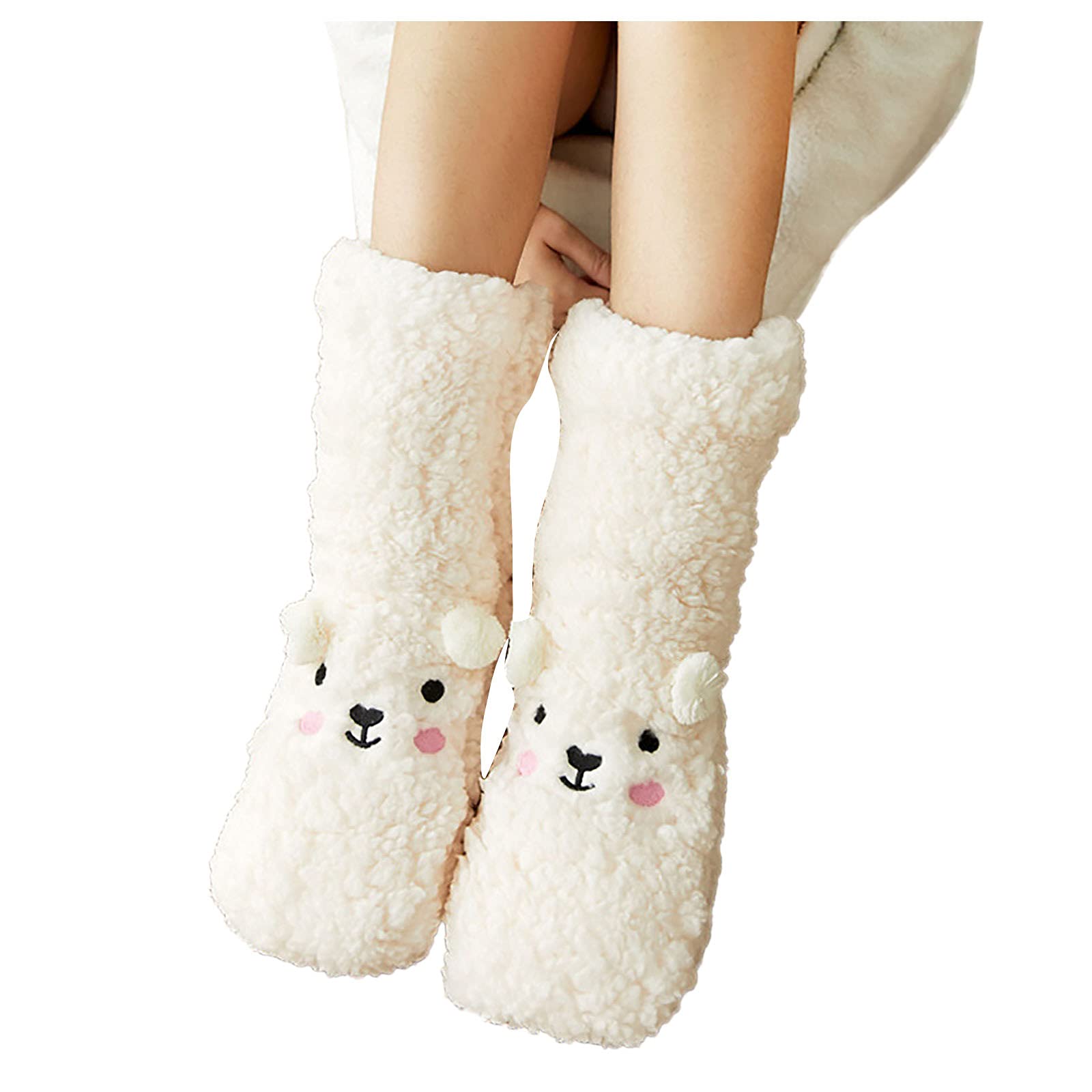 Genericchristmas Women Slippers Fuzzy Socks Winter Thick Warm