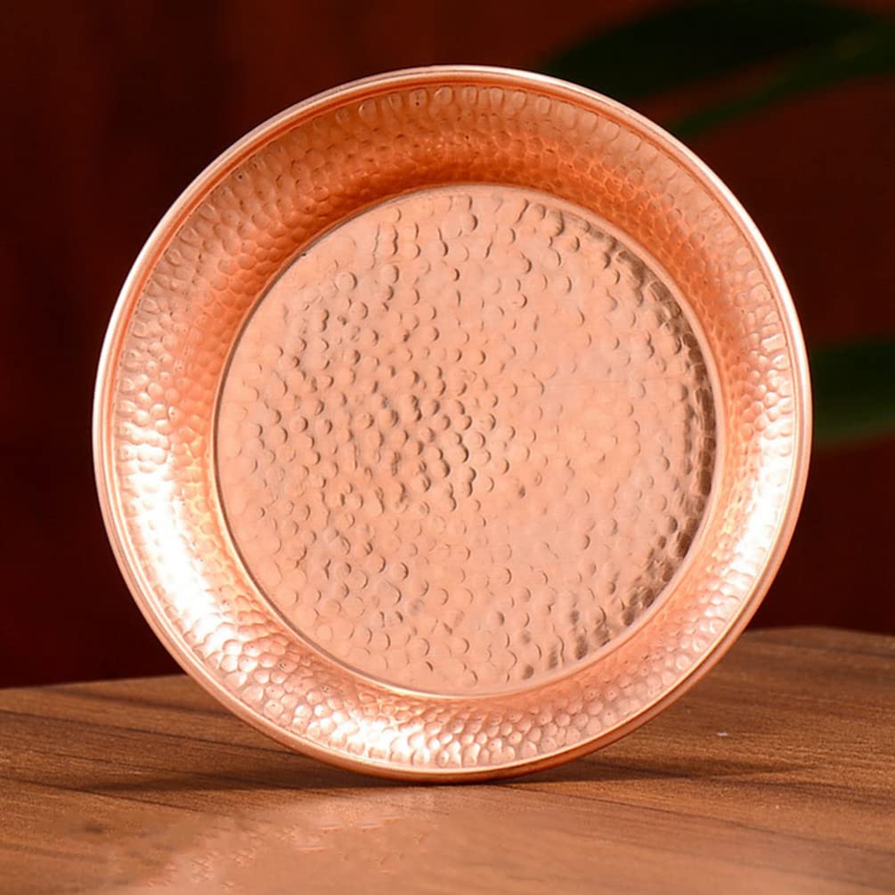 Copper Offering Cup Bowl - Buddhist Altar Meditation Ritual Cup, 6.8x6.8cm, Coffee Color - View #3