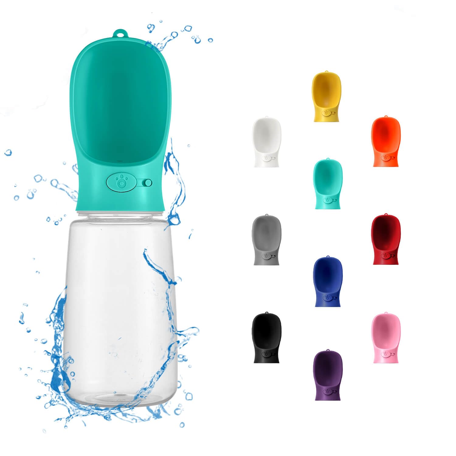 WePet Portable Dog Water Bottle, 25 OZ, Leak Proof Puppy Water Dispenser with Drinking Feeder for Pets Outdoor Walking, Hiking, Travel, Food Grade Plastic