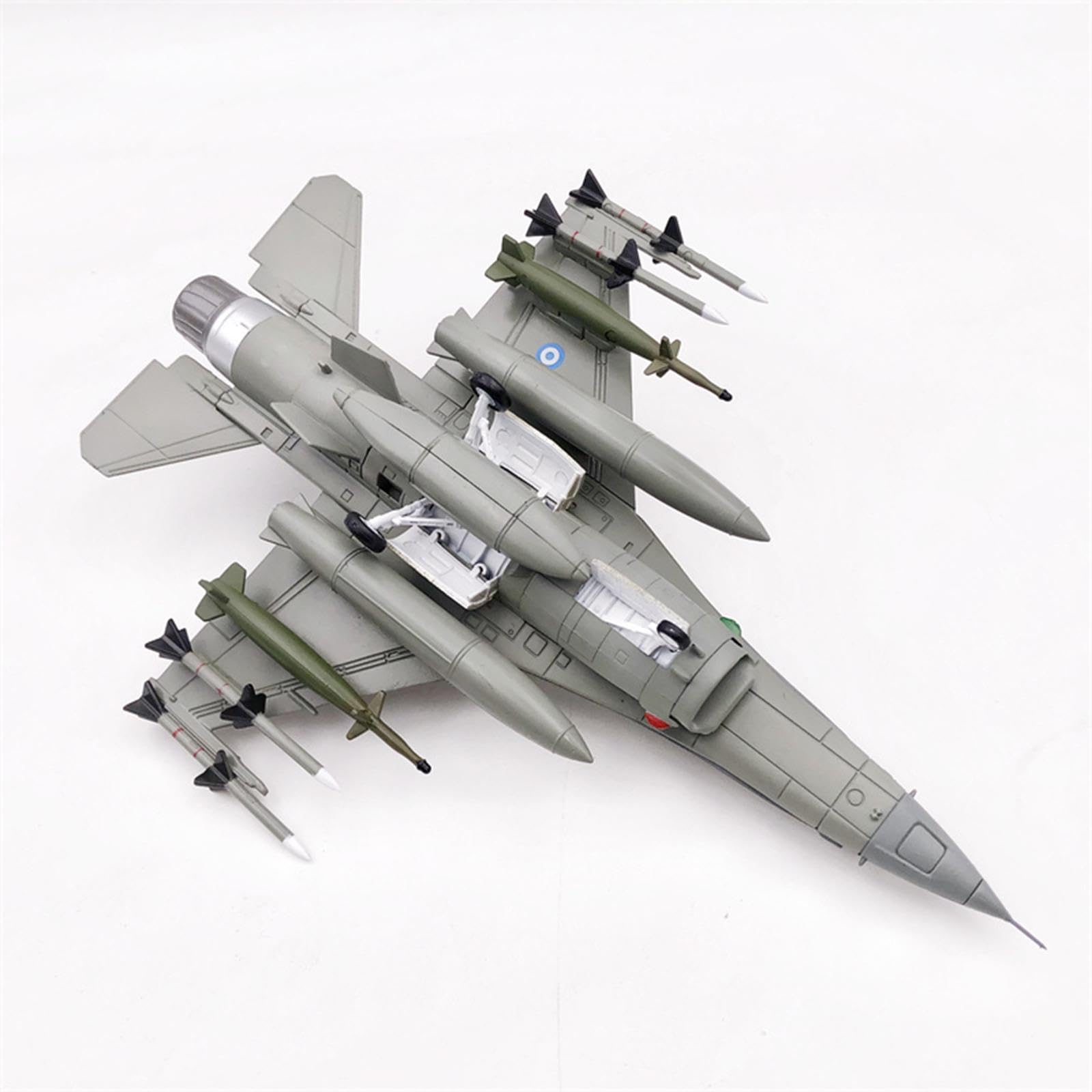 Diecast Avión Modelo F16 Avión de Jet de Colección Juguete de Aleación con Soporte Diseño Retro Adecuado para Regalos Decoración del Hogar