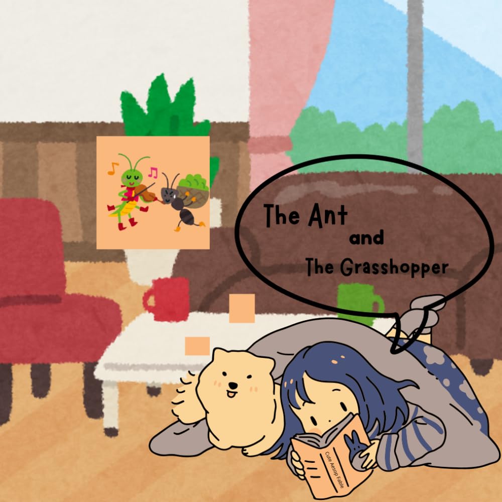 The Ant and The Grasshopper: Cute Aesop Fable for Kids or English as a Second Language Learners
