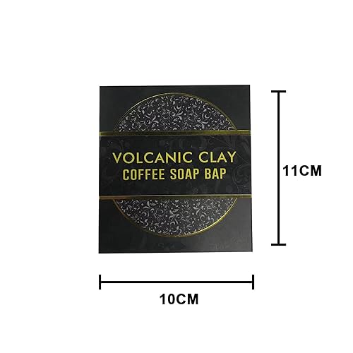 Miniatura 7 de Jabón de café de arcilla volcánica, formulado para un rápido adelgazamiento, jabón con sabor a café de lodo volcánico, minerales para la piel