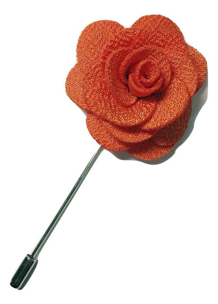 L&L® Smart Handmade Flower Brooch Boutonnière Suit Lapel Wedding Party Accessory UK (Orange)