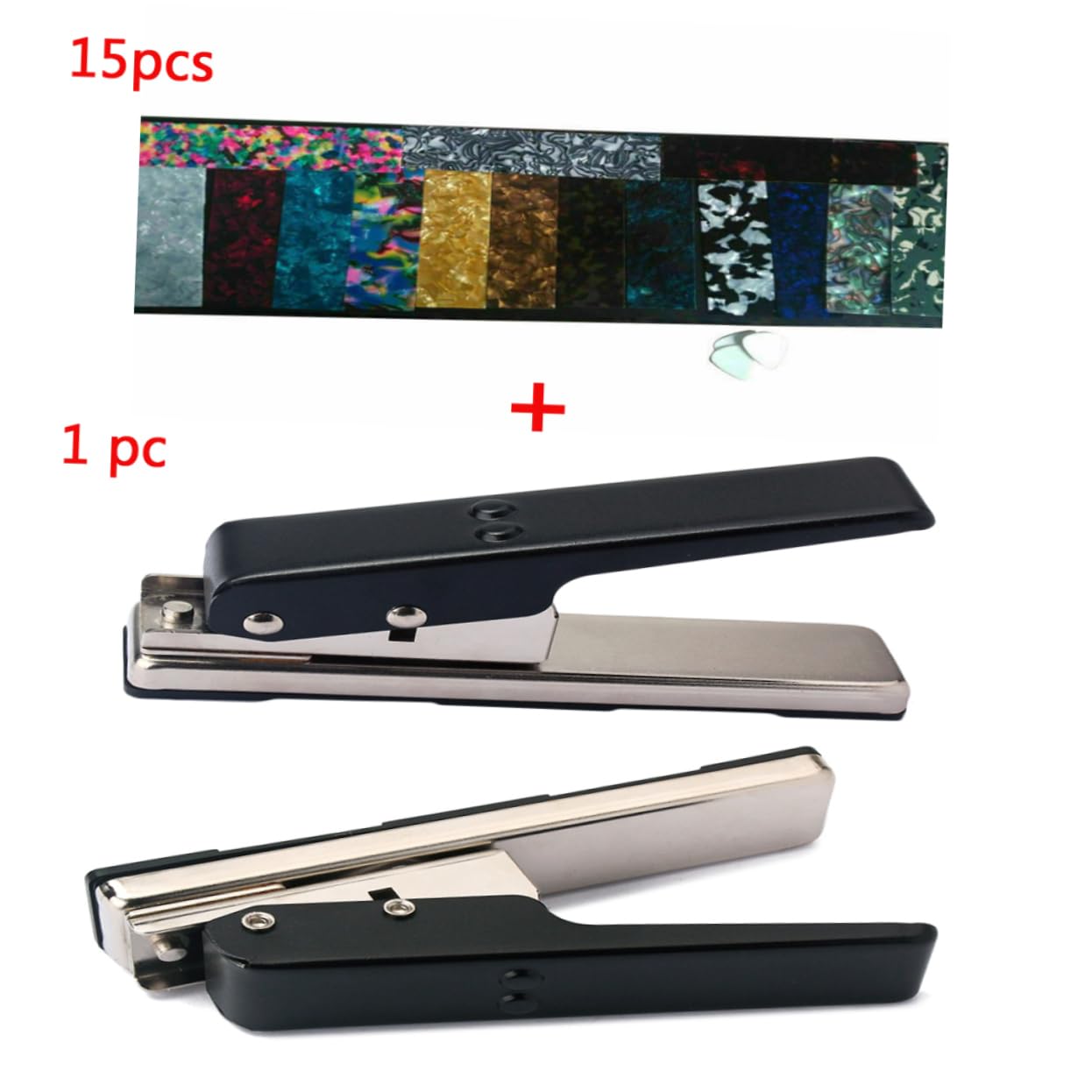 R26 Cutter Professionale per Plettri Chitarra, Nero | Derlin e Abs, Forma Precisa, Taglio Celluloid, Base in Plastica, Metallo e Plastica