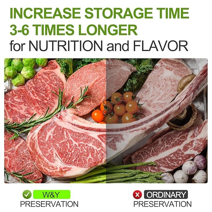 Shrevi Vacuum Sealer Bags Food Saver Bag Rolls,20 * 30 Pack 100Pcs Seal A Meal Bags Roll for Food, Textured, Sous Vide,Customize Size, Freezing Storage Meat Cheese Dry Goods