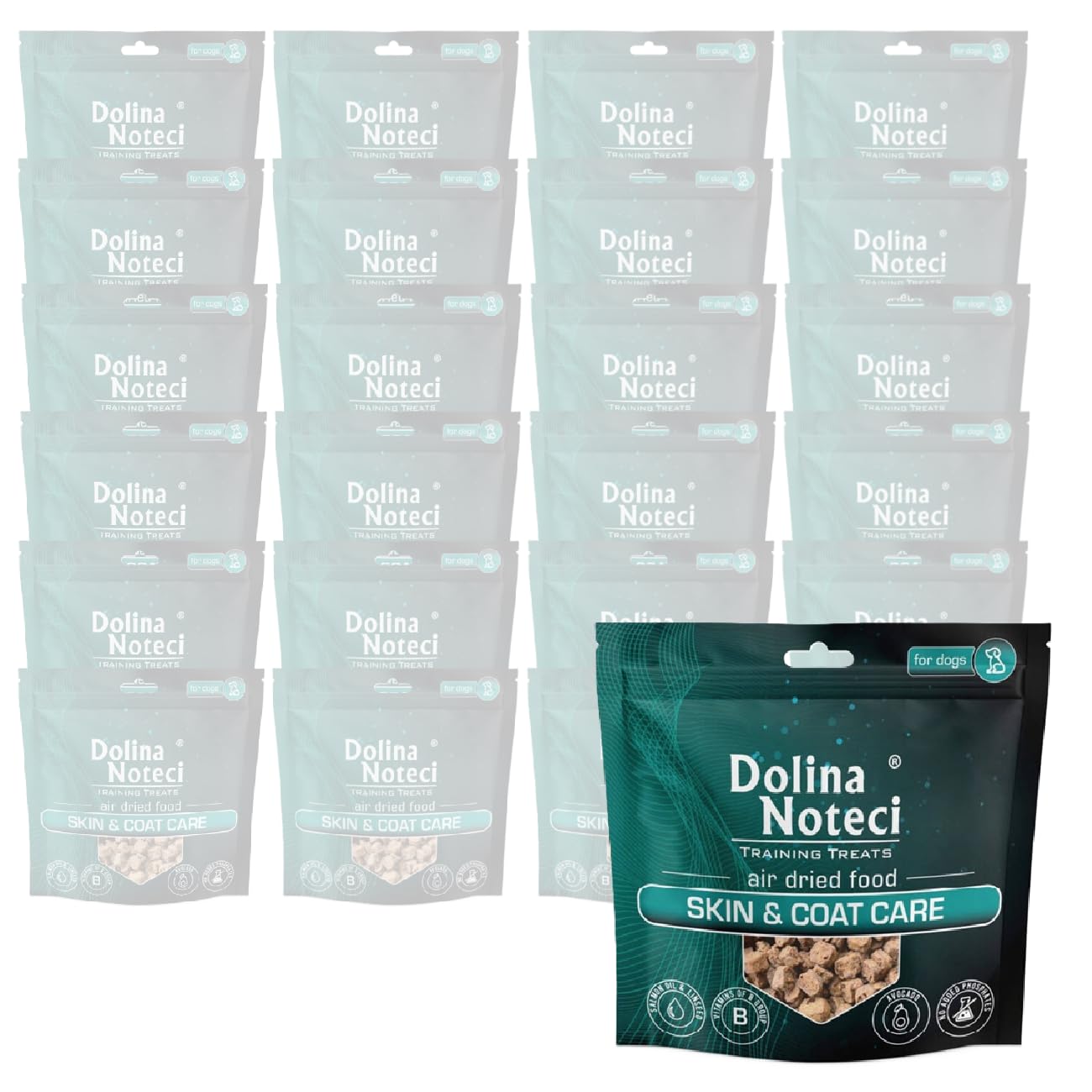 Dolina Noteci Training Treats Skin & coat care przysmak dla psa trenerki z wołowiną i jagnięciną 130g x 24