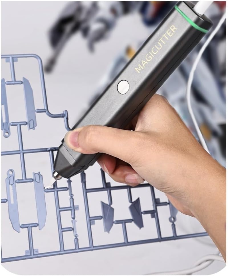 Portable Ultrasonic Cutter for Leather 3D Printing Plastic DIY 30W 40KHz, with 40pcs Replacement Knife and Fixtures