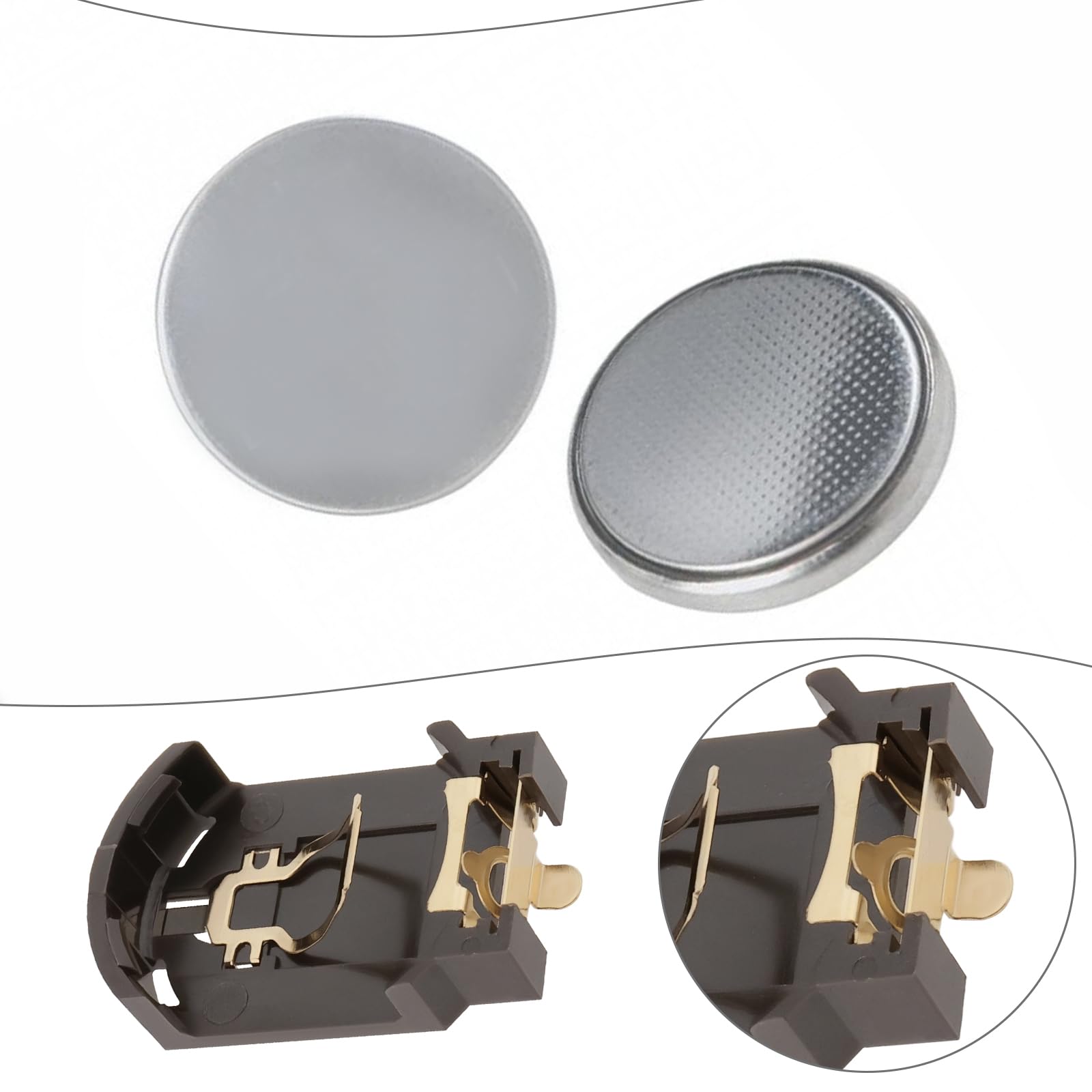 The Lord of the Tools Lot de 5 supports de piles bouton pour pile bouton CR2032 CR2025 3 V