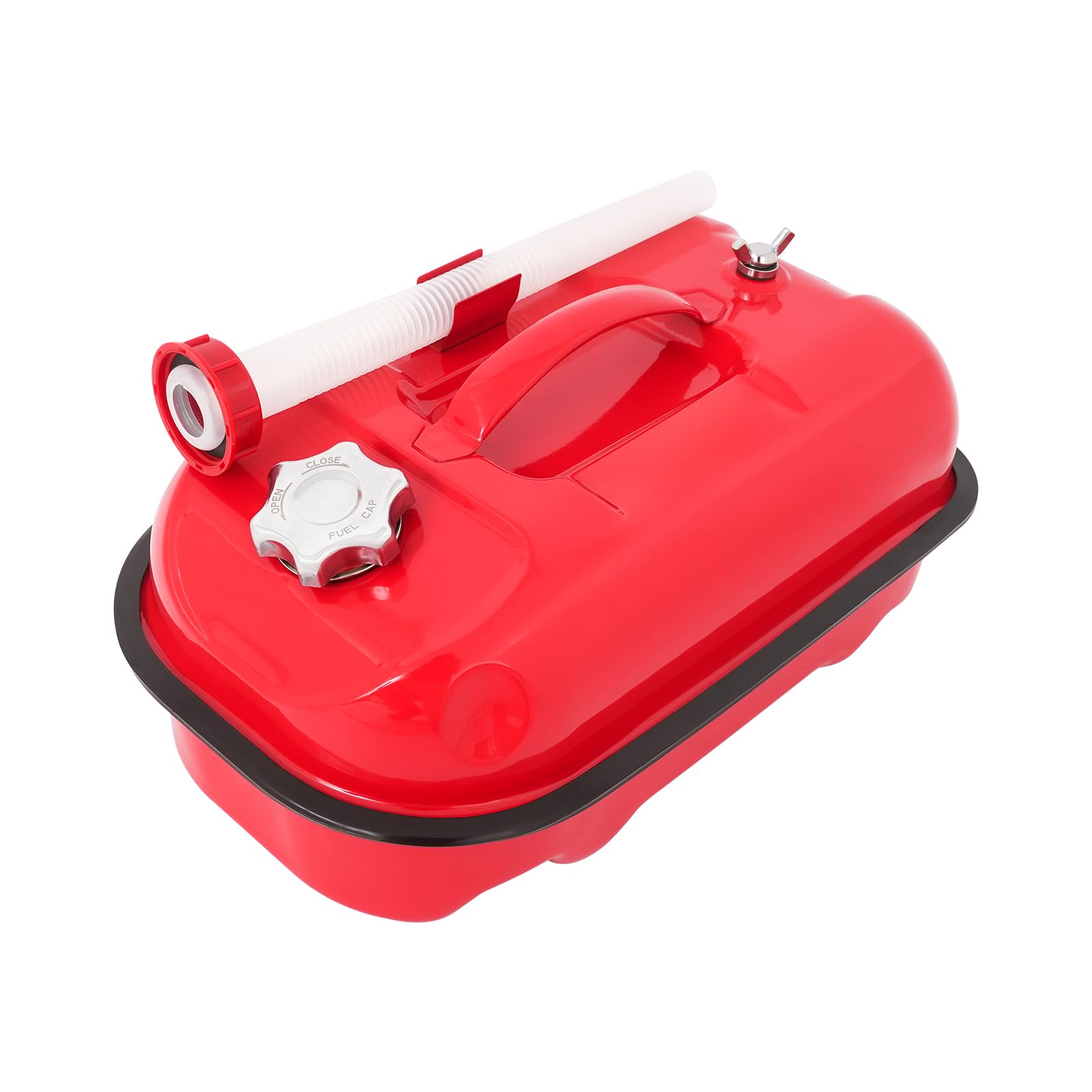 Tanica per benzina da 10 l, in acciaio inox, serbatoio del carburante in metallo, con tubo di rifornimento per camper, auto, go-kart