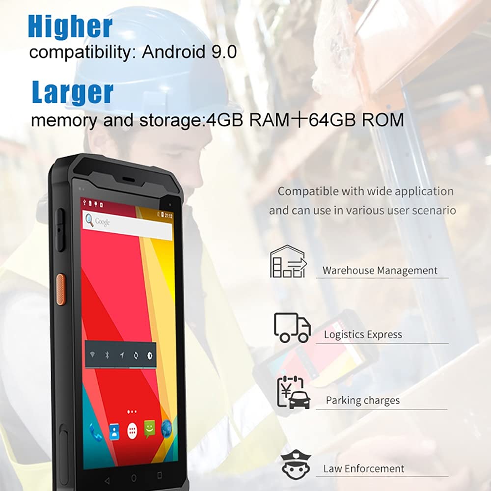 Ręczny Skaner Kodów Kreskowych 2D, GPS NFC 13 MP Wi-Fi 4G BT5.0, 5,5-calowy Ekran Dotykowy Corning Gorilla, Z Czytnikiem Zebra, Do Inwentaryzacji Produkcji W Magazynach