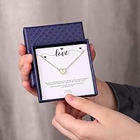 Vista 7 de Turandoss Heart Initial Necklaces for Women - 14K Gold Filled Heart Pendant Letter Alphabet Necklace Tiny Initial Necklaces for Women Gifts