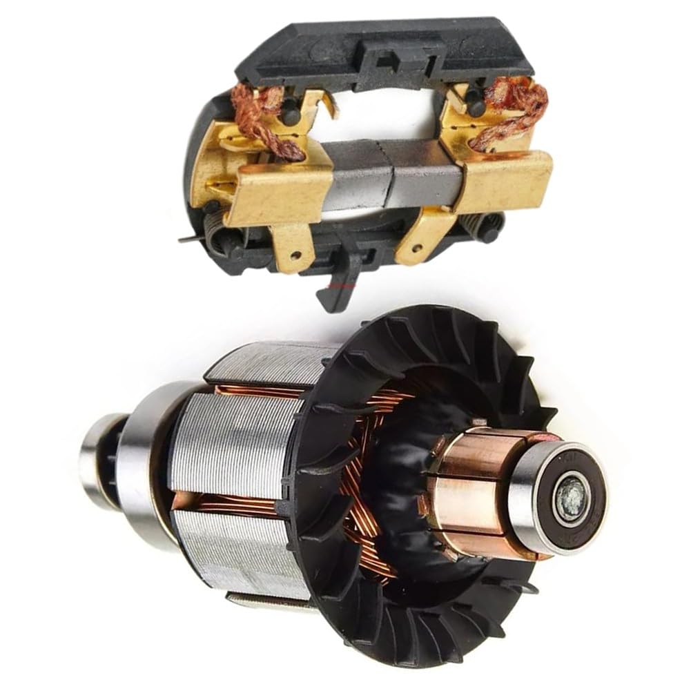 SPORTARC Porta spazzole di carbone, 18 V, armatura motore, per trapano DCH243 DCH253, struttura in metallo e plastica, set da 2 pezzi, pezzo di ricambio