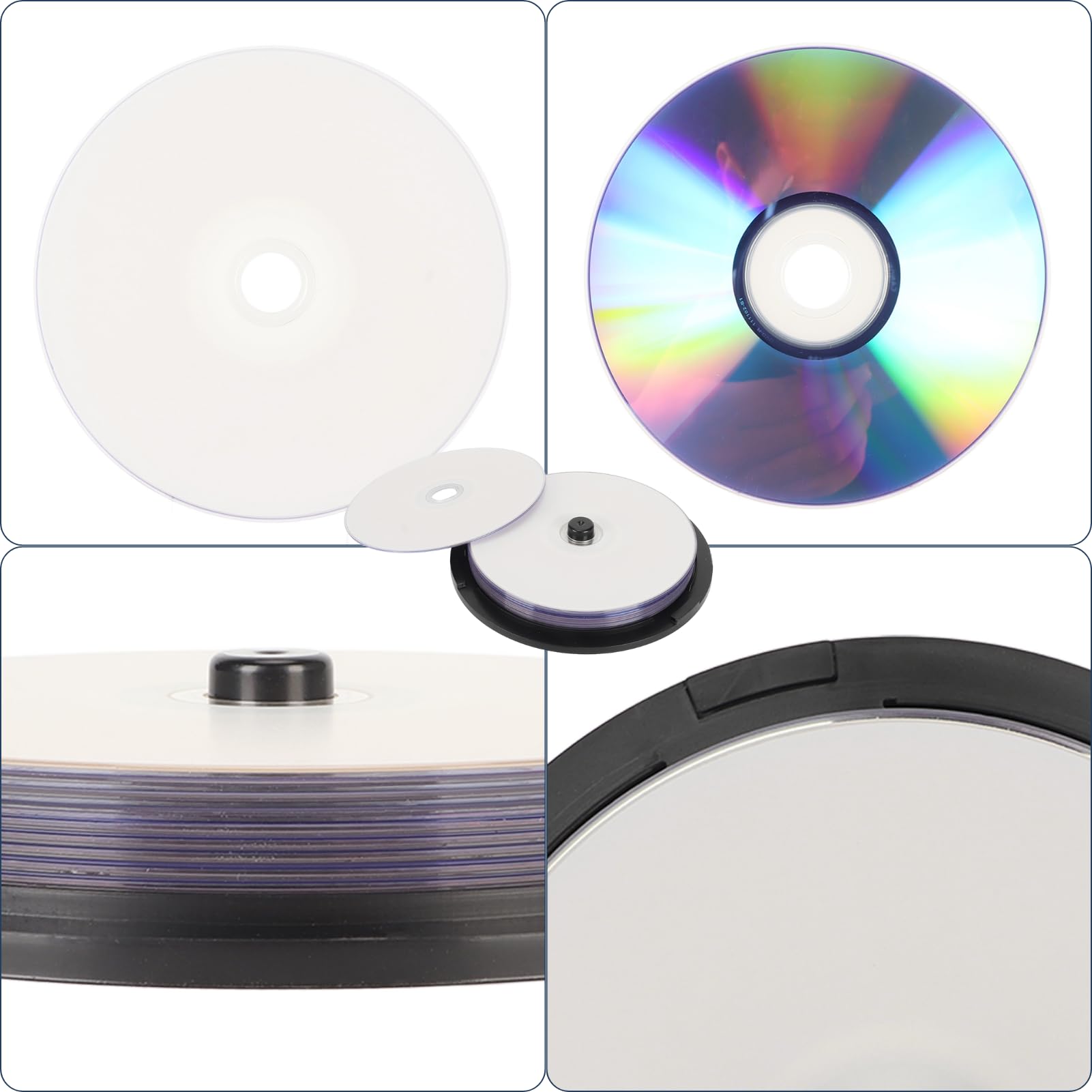 DVD R Disco en Blanco 4,7 GB 16X Discos Multimedia grabables de Alta Velocidad Material de PC de Primera Calidad Resistente y Duradero para Almacenamiento de Fotos y (10PCS)