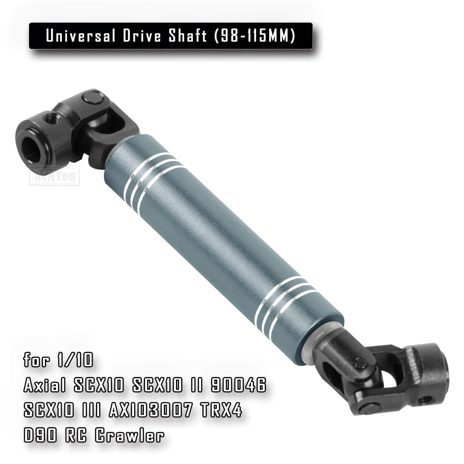RCMYou RC Drive Shaft Axles 98-115MM Upgrades Part for 1/10 Axial SCX10 SCX10 II 90046 SCX10 III AXI03007 TRX4 D90 RC Crawler,Universal Driveshaft CVD Hop-Ups
