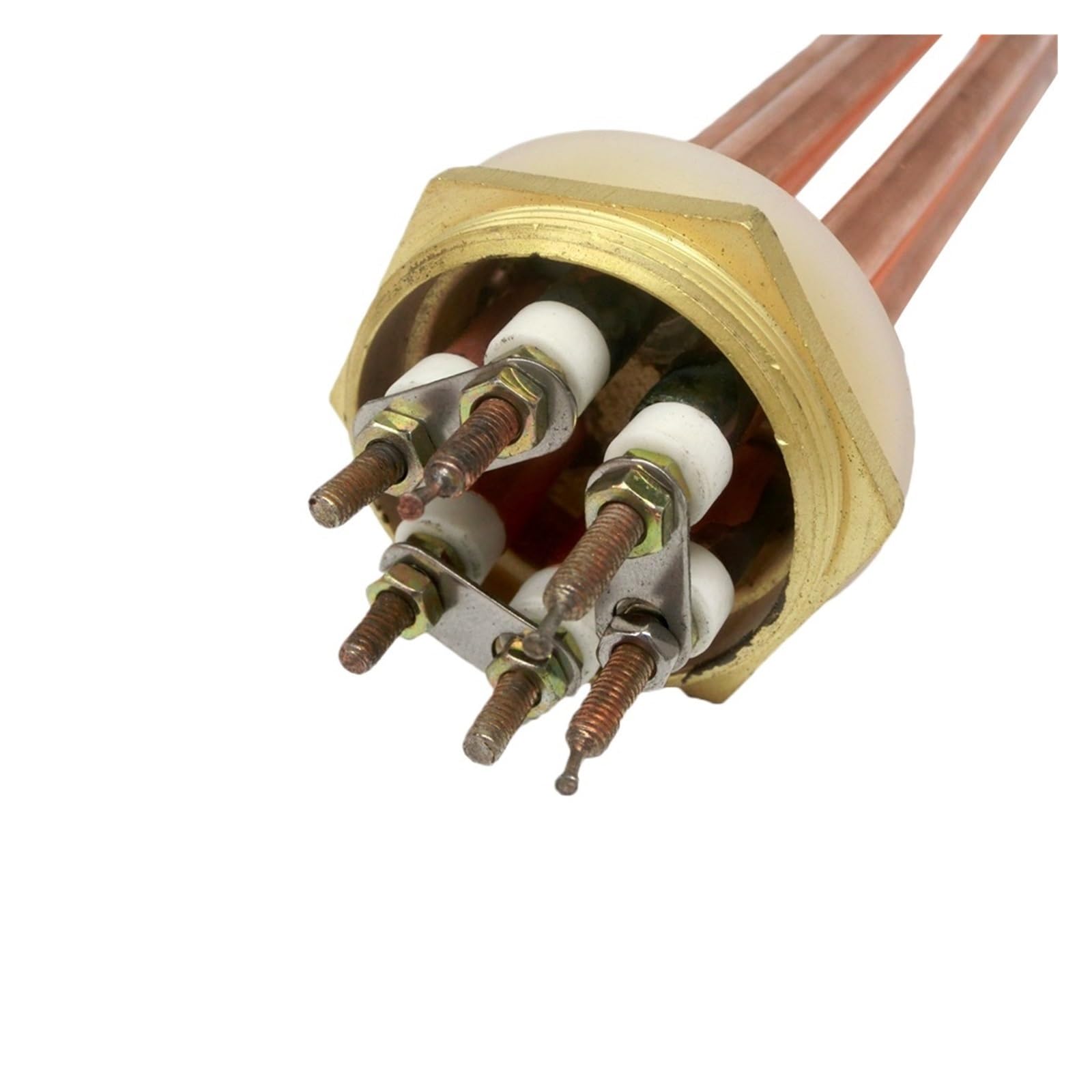 LIUCH Elemento riscaldante for tubo di rame DN32 (41 mm) 110 V/220/380 con filettatura in for termostato 3 kW/4,5 kW/6 kW/9 kW/12 kW(Gold,380V,4.5KW 225L DN32)
