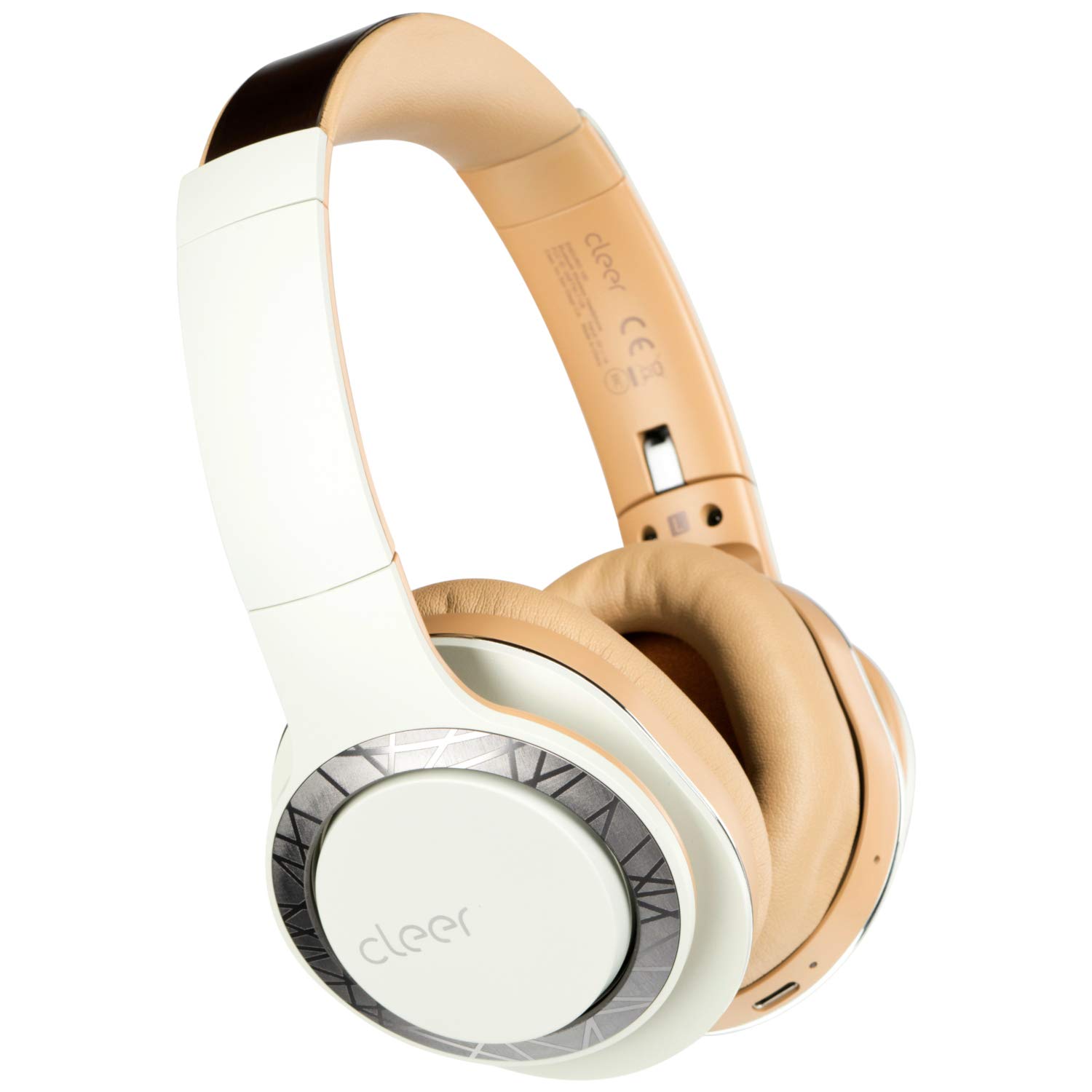 CleerEnduro 100 Portable Bluetooth Wireless Headphones, Bluetooth 5.0, 100 Hours Playtime, Hi-Res Sound, Ironless Driver, Over-Ear - Sand