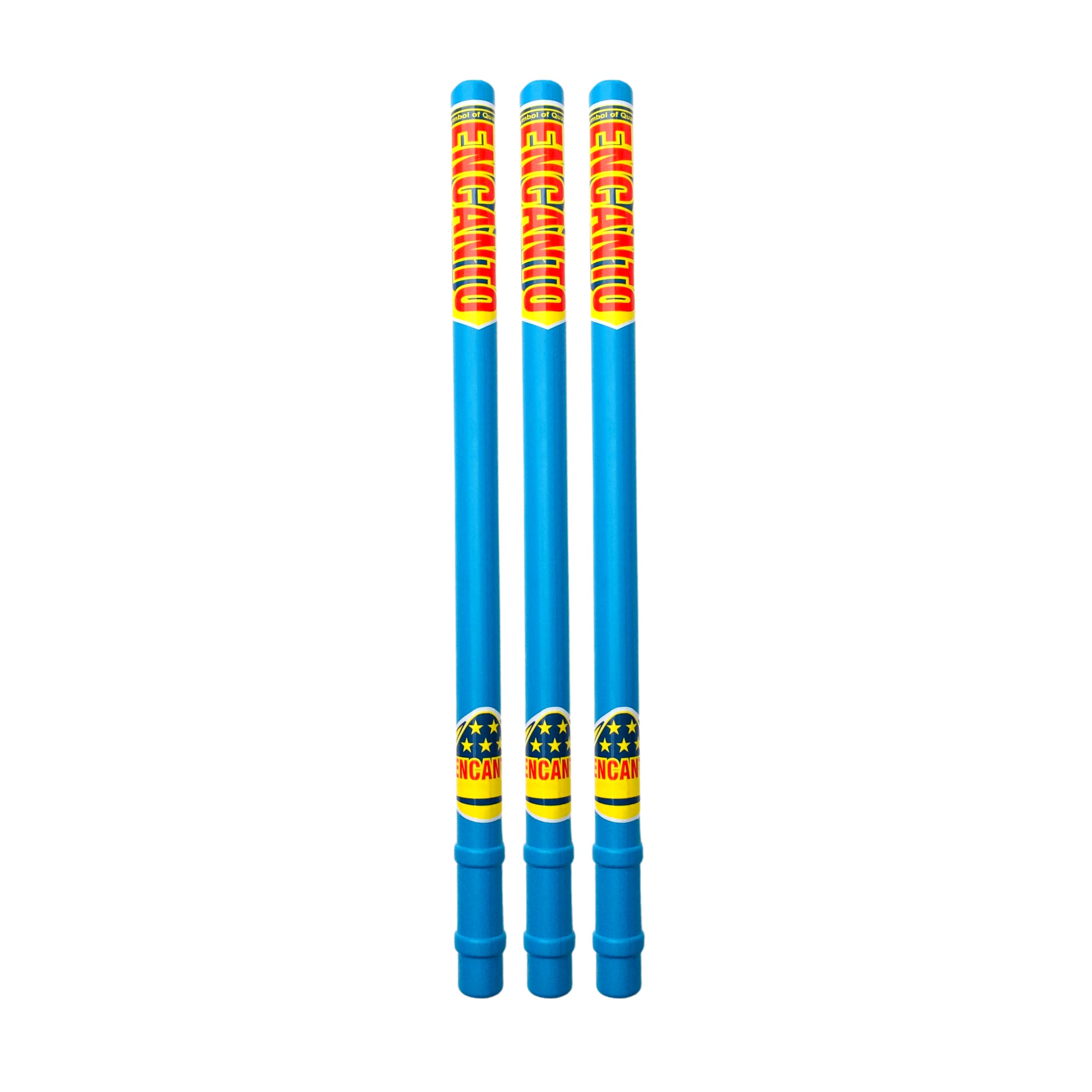 Encanto Cricket kit, Cricket Set of 1 Plastic Bat Full Size, 3 Plastic Stumps with 1 Base, 2 Bails and 1 Wind Ball 3