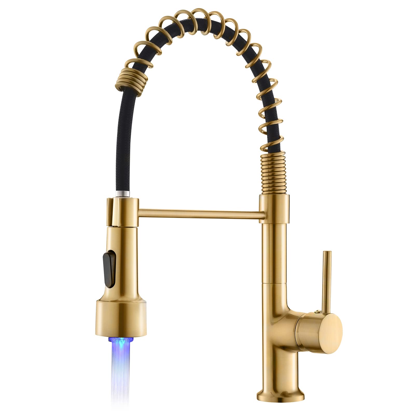 Buy Gold led GIMILI Kitchen Faucet with Pull Down Sprayer High Arc