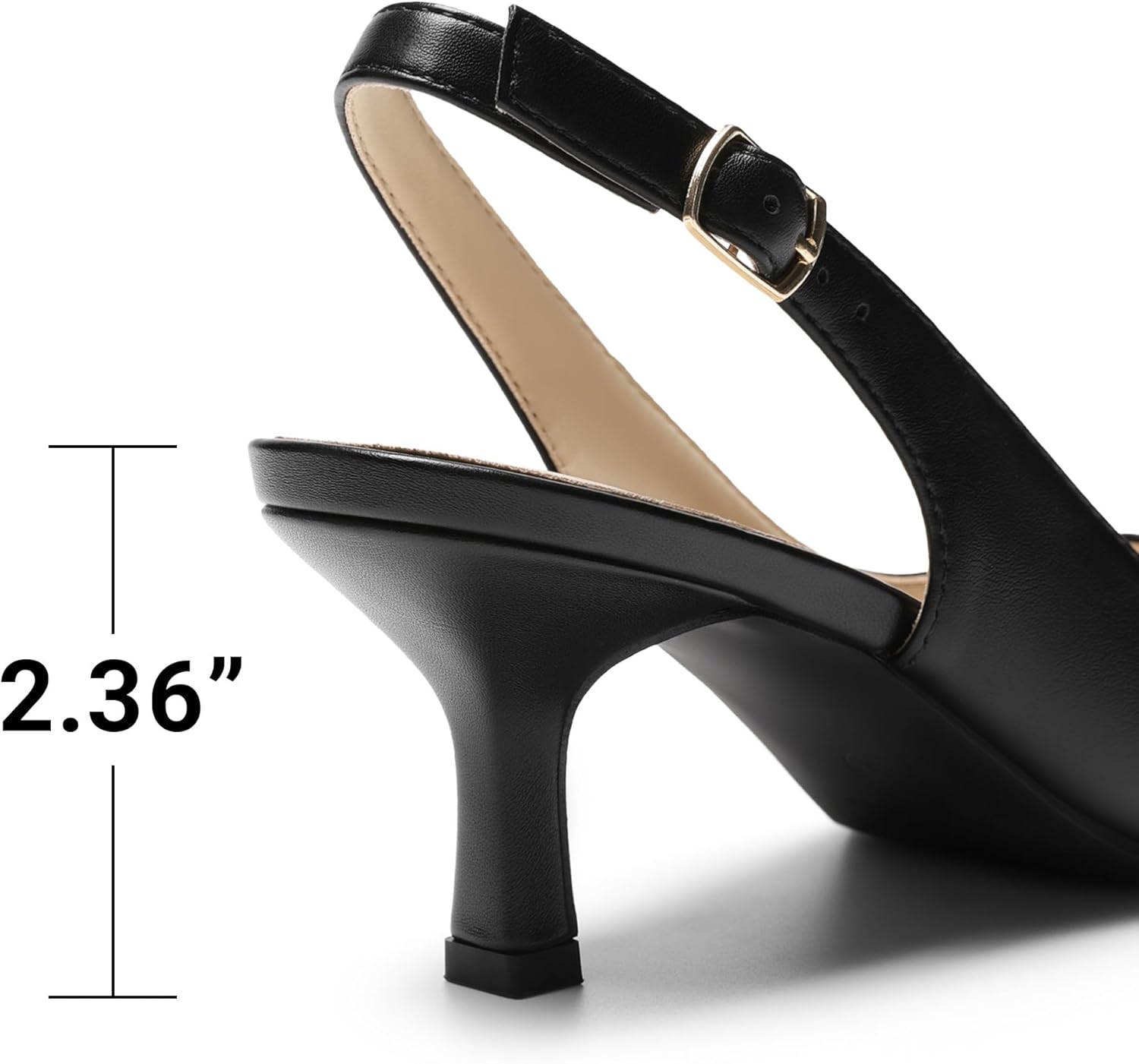 DREAM PAIRS Women's Kitten Heels Slingback Closed Pointed Toe Low Pumps Shoes Women Party Wedding Sexy Casual Dress Shoes - Image 6