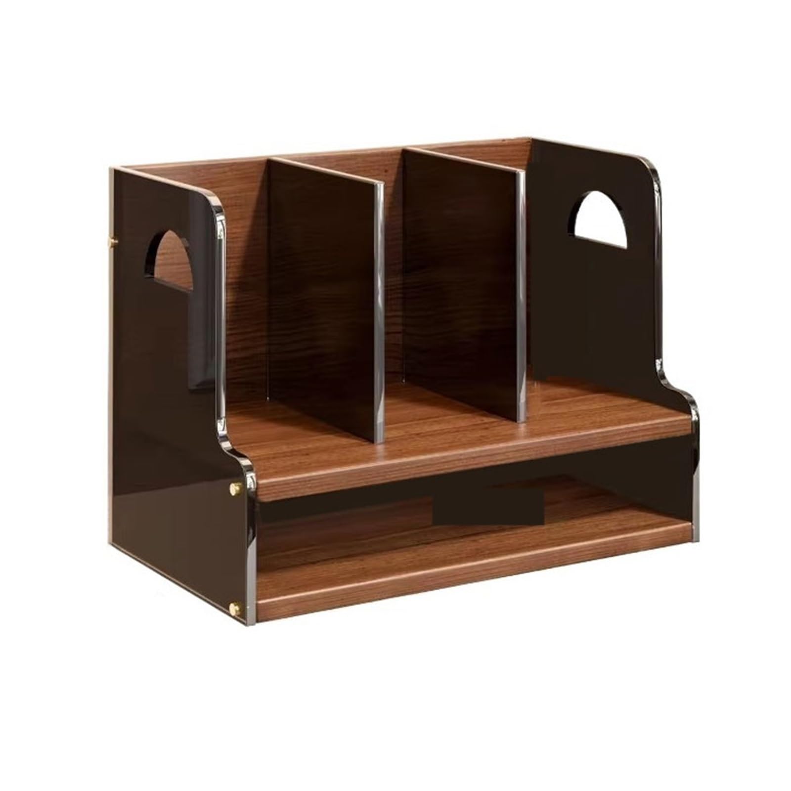 Zhaoj24-05 Bookcase Desktop Multi-story Divided Bookshelf Home Wooden Organizer Shelves