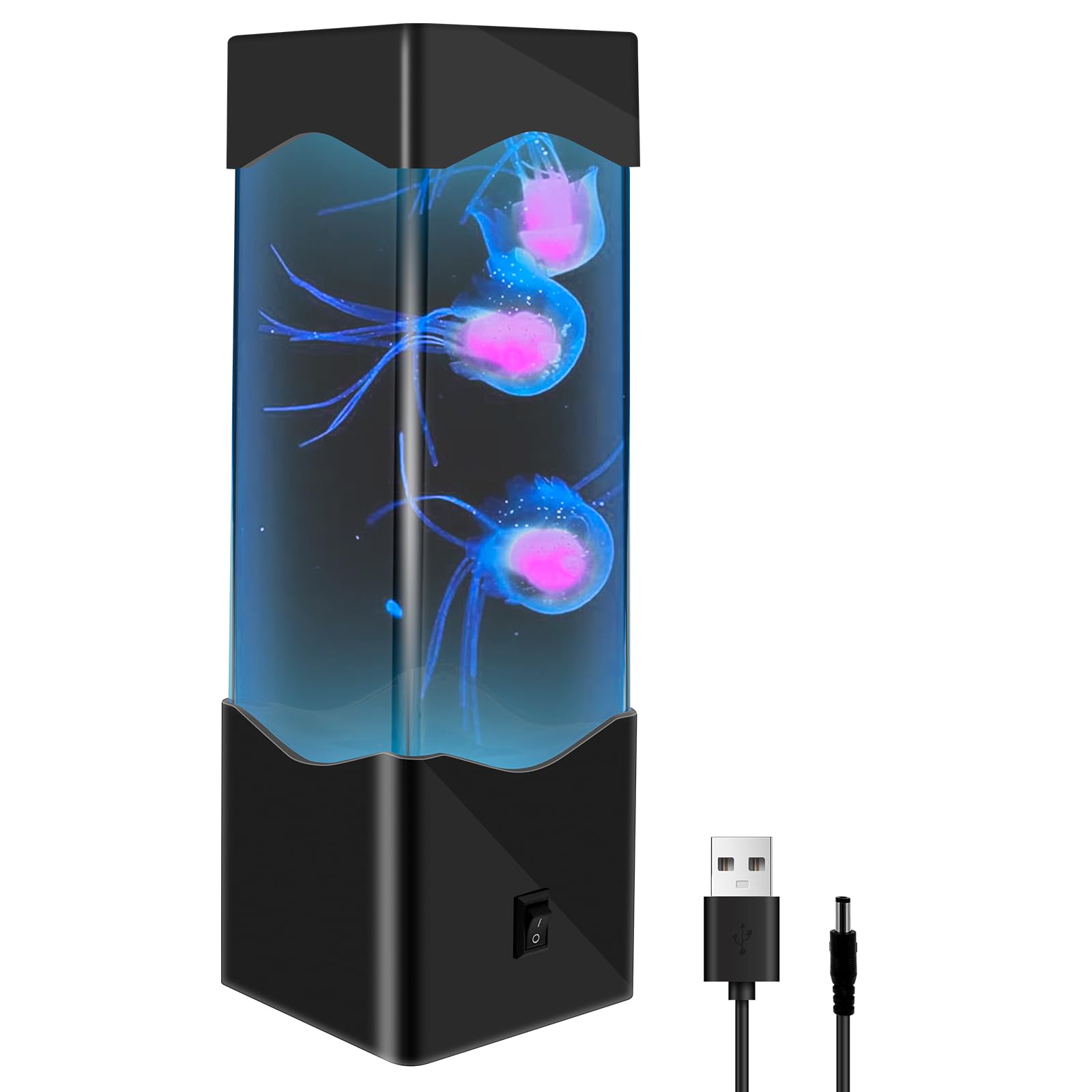 Fyeme Jellyfish Lamp Jelly Fish Lava Light Aquarium Sensory Light Jelly Fish Light Lamp Jellyfish Tank Mood Light Jellyfish Aquarium Lamp Jellyfish Lava Night lamp for Home Office Decoration
