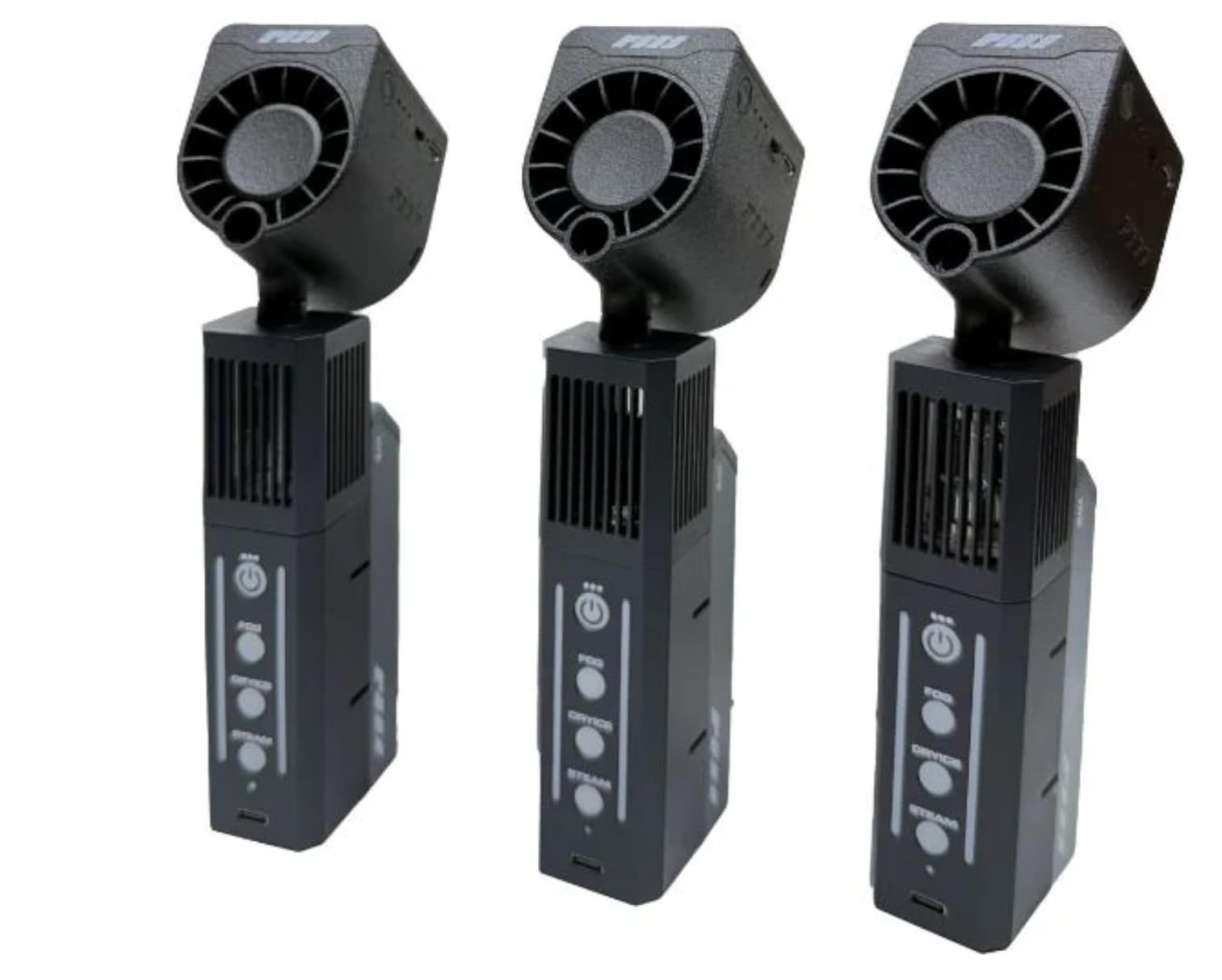 PMI SmokeNINJA PRO TRIDENT KIT – 1500W Portable Fog Machine Set (3 Units), 3-Min Burst, 3x Fast Recovery, USB-C Control – Perfect for Photography, Events, Parties & Halloween