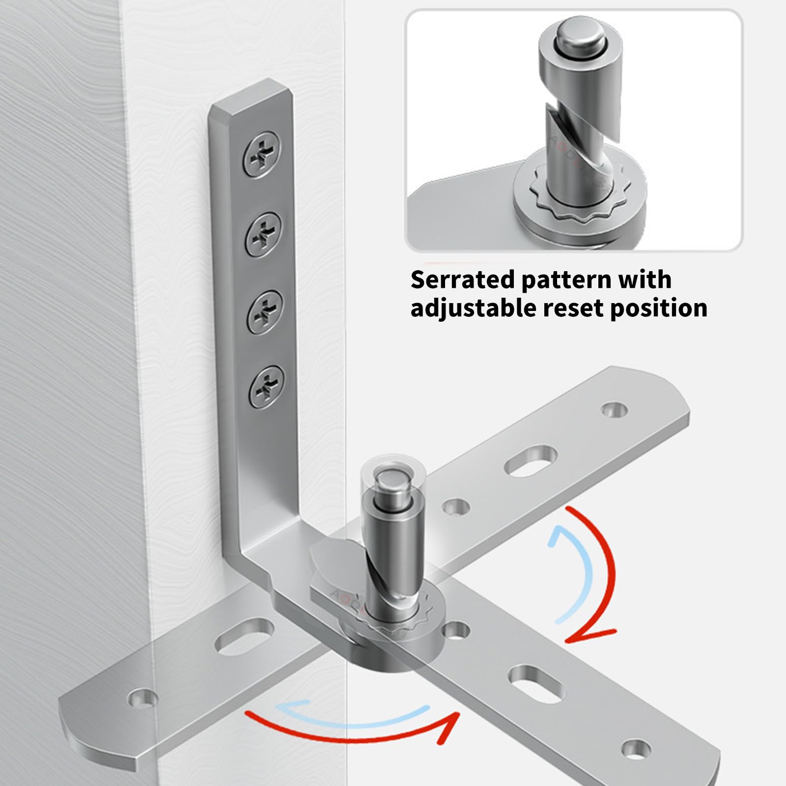 Pivots de porte dissimulés silencieux à double battant, noir