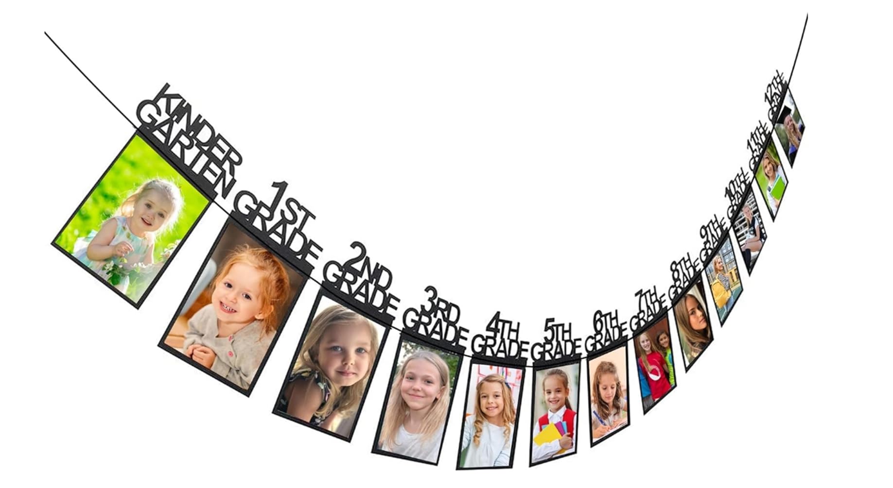Graduation Decorations Class of 2025 Graduation Photo Banner 4x6 K-12 Grad Party Photo Display for Senior 2025 Decorations Picture Banner for High School Grad Party Supplies