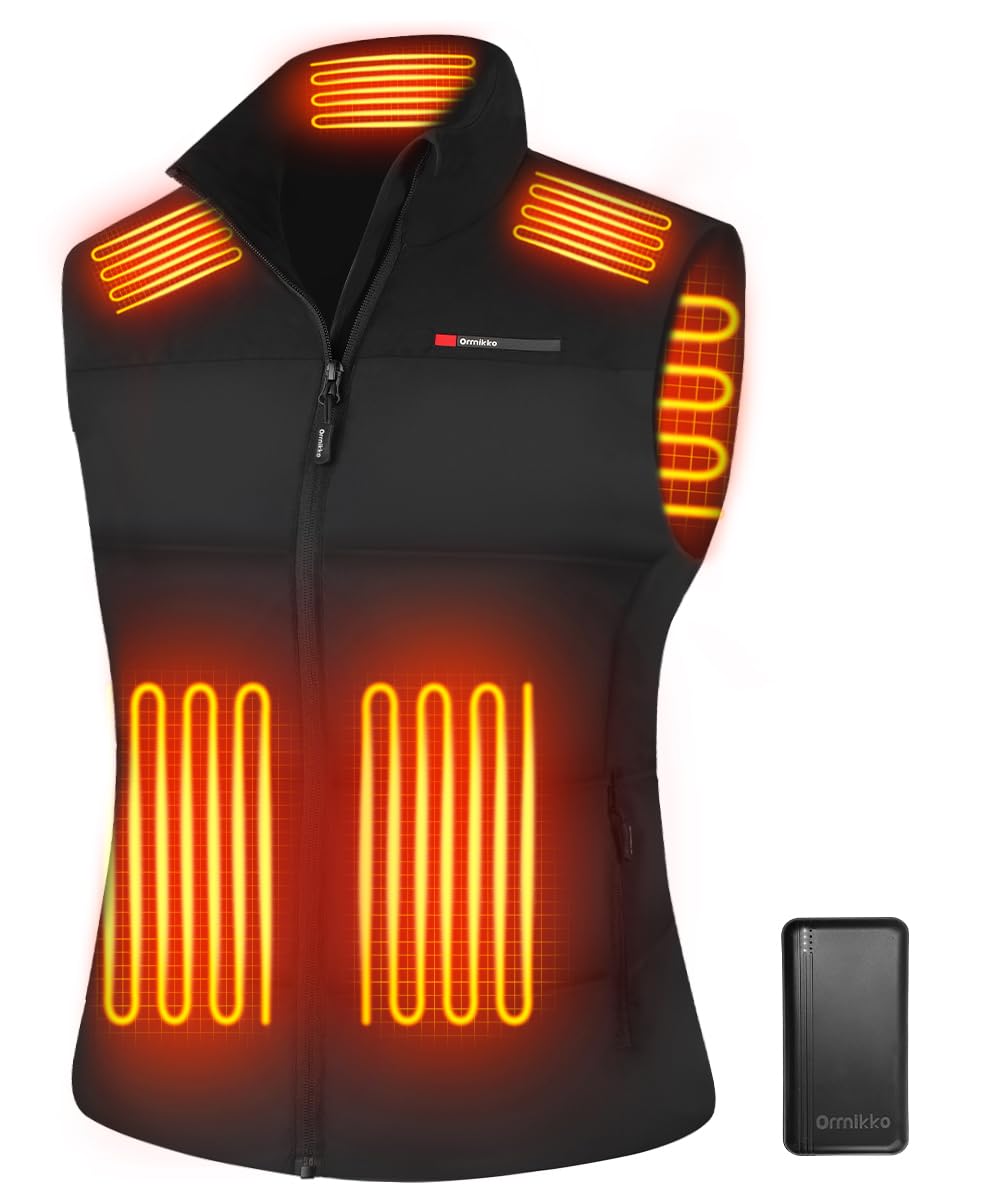 Classic Women's Heated Vest - Stand Heated Collar,With 7.4V 16000mAh Battery Pack, Rechargeable Heated Vest Women