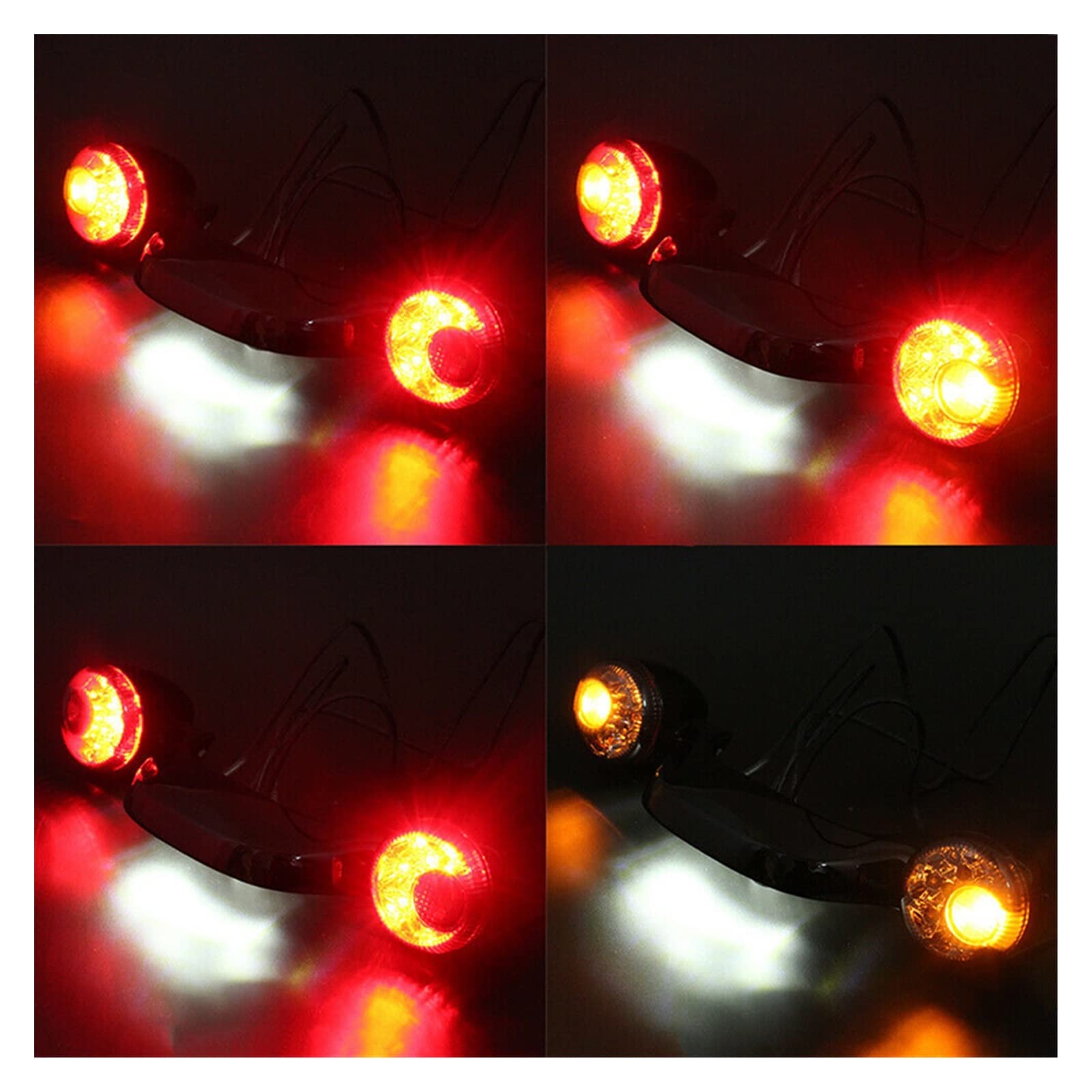 KATUR Motorfiets Tri-Bar Spatbord Licht Achterlicht Richtingaanwijzer Geïntegreerde Universele LED Remlicht voor Harley Street Glide Touring FLHX