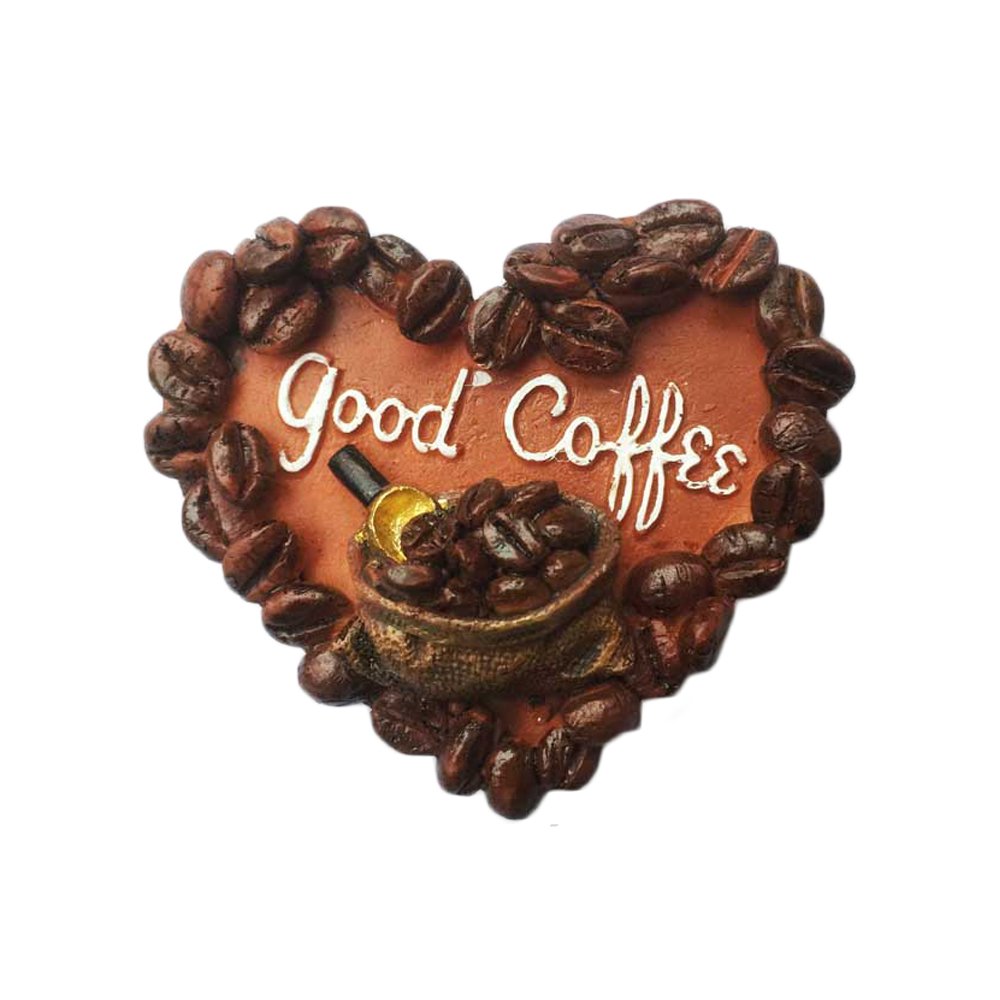 Wedarego White 3D Seattle Usa Refrigerator Magnet Coffee Heart-Shaped Style Tourist Souvenirs Stickers,Home & Kitchen Decoration Usa Fridge Magnet