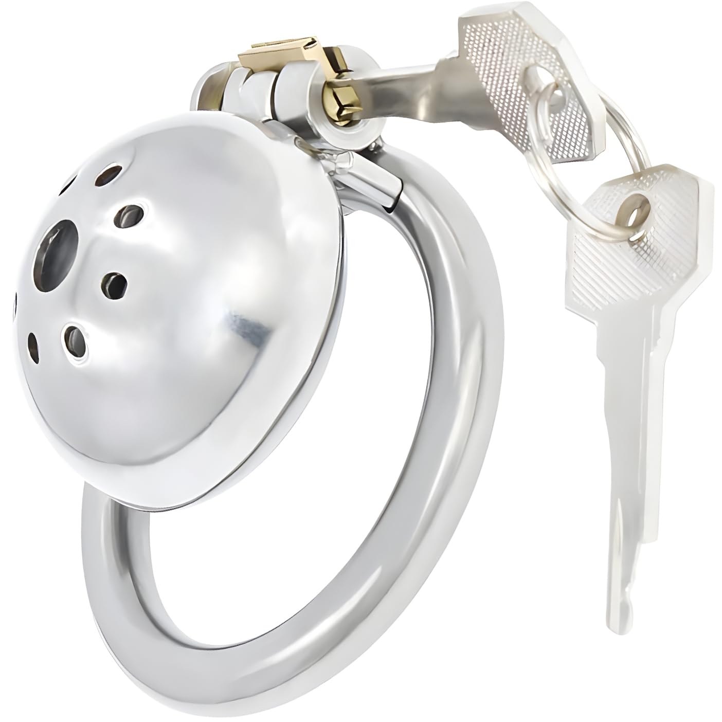 Cintura di castità per uomini in metallo cockring con diametro ⌀ 5cm Gabbia di castità per uomini peniskäfig gabbia di castità maschile per uomini Gabbia per pene estremamente cock cage FOPS N43