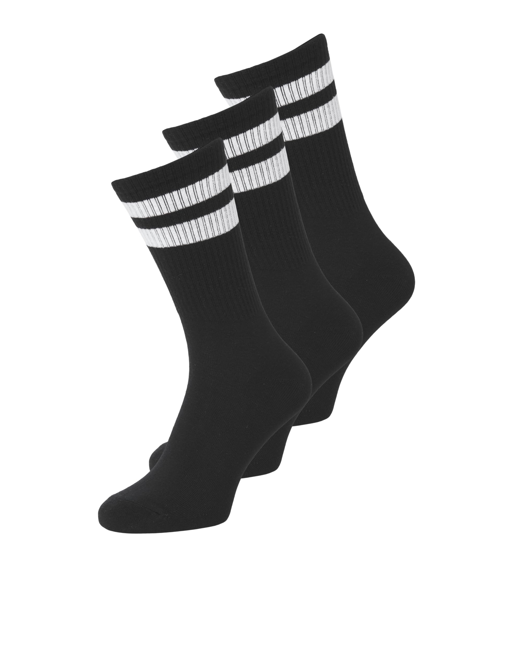 JACK & JONES Jactravis Noos Tennis Socks Pack of 3, Black/pack: black - black, One Size