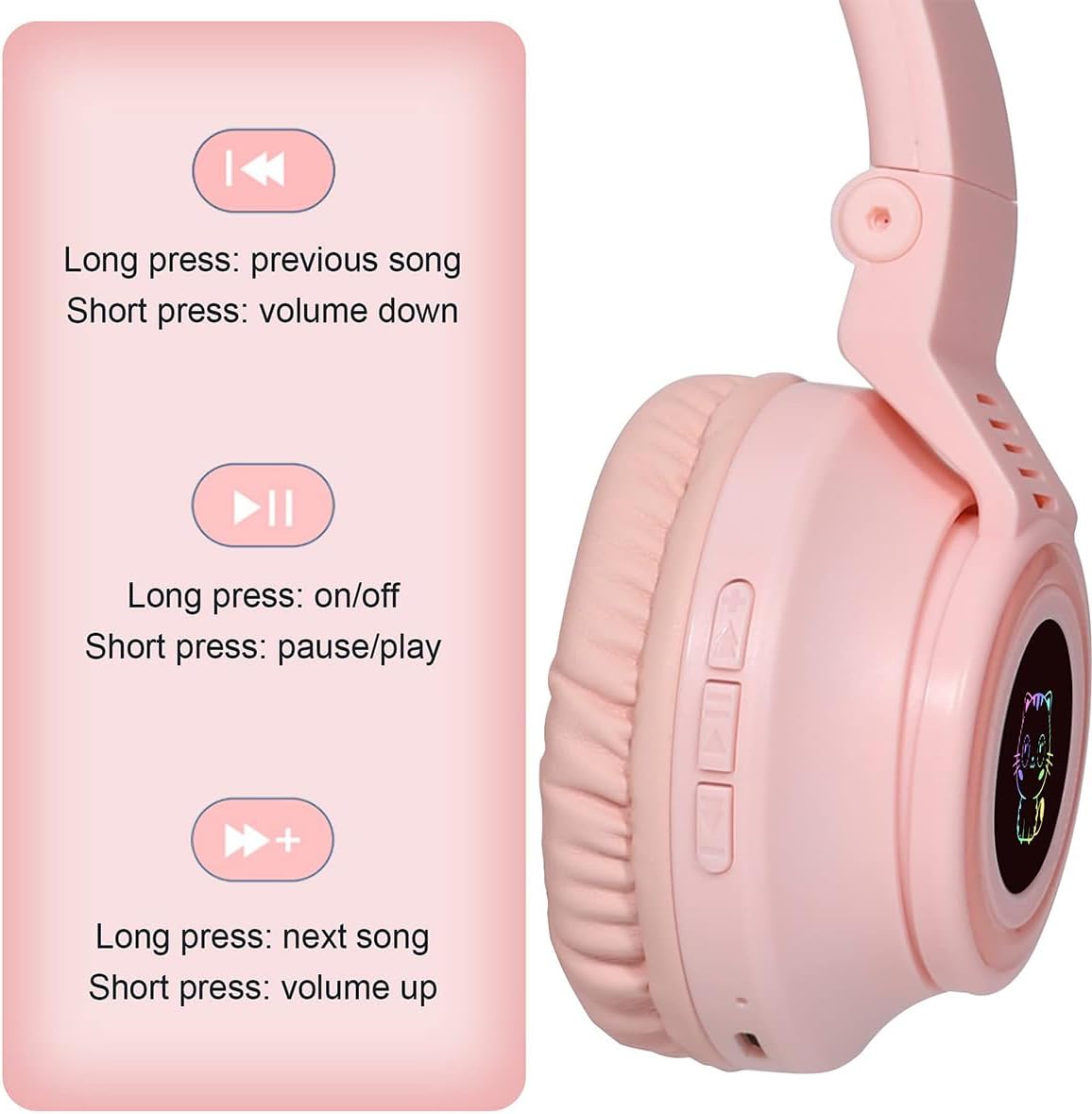 الأفضل - سماعات داخل الأذن قطة للاطفال من اكس سبرينج بلوتوث قا... - view 4