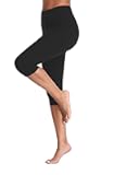 Kotii Women's Lightweight Soft Capri Leggings Crop Leggings 3/4 Stretch Yoga Pants