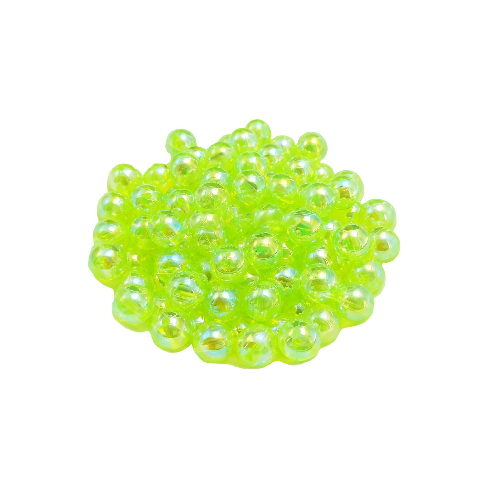 BRBASAP 50pcs 6mm Fishing Beads Freshwater Beads for Fishing Rigs Holographic Fishing Beads Lures Rigs Baits Freshwater and Saltwater Tackle for Trout Redfish and More Micro Beads Fishing Line Beads