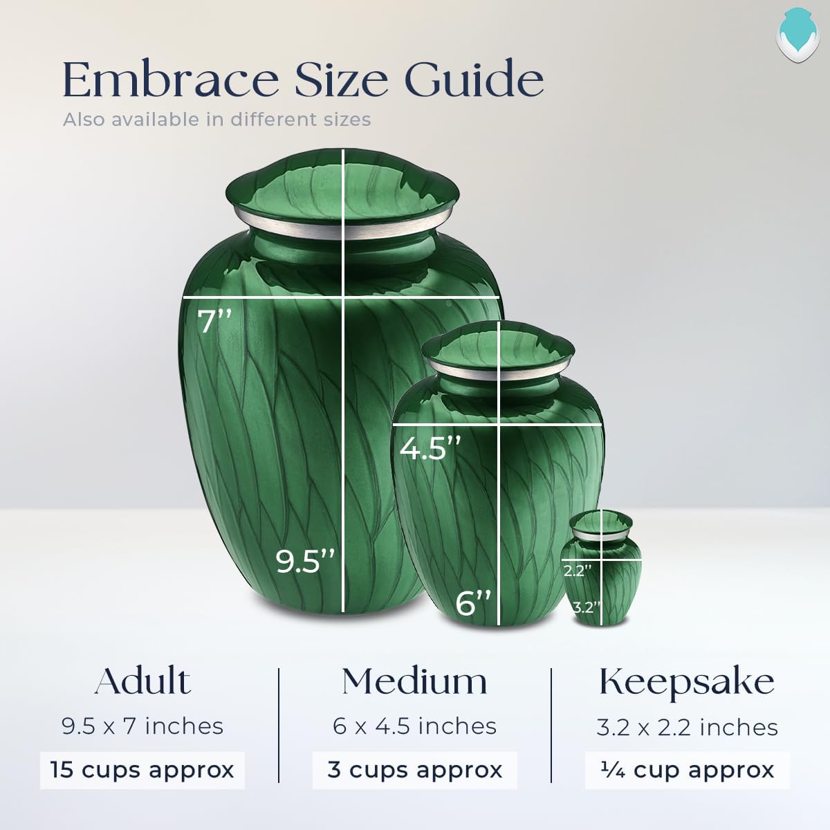 Geturns - Adult Custom Butterfly Cremation Urns for Human Ashes I Pearl Green Large Funeral Urn for Female and Male I 200 lbs