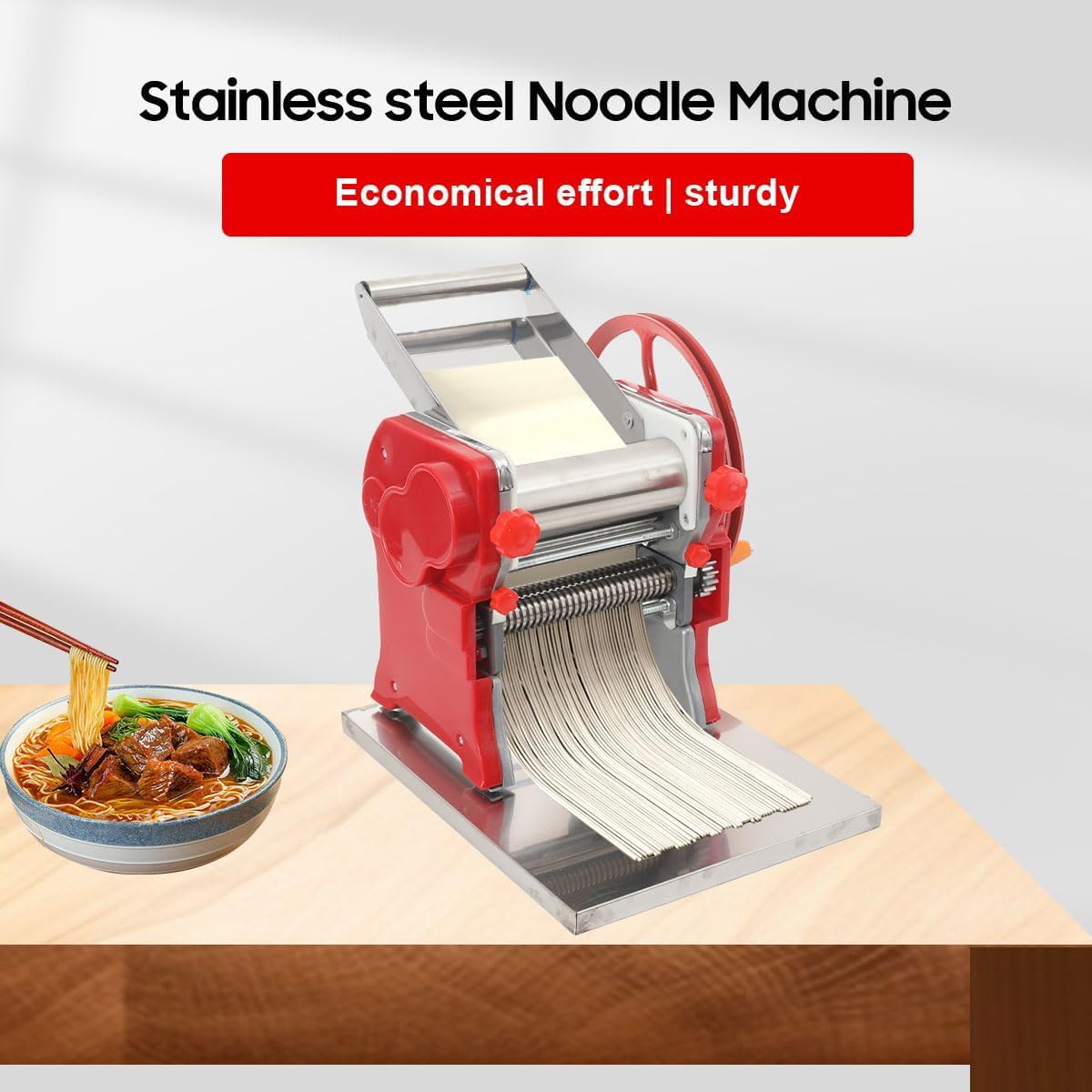 TYH Sfoglieria Manuale, Macchina per Pasta da 16 Cm, Spessore 3 Mm, Macchina per Pasta con Spessore Regolabile, per Uso Commerciale E Domestico, per Spaghetti, Fettuccine, Lasagne O Ravioli