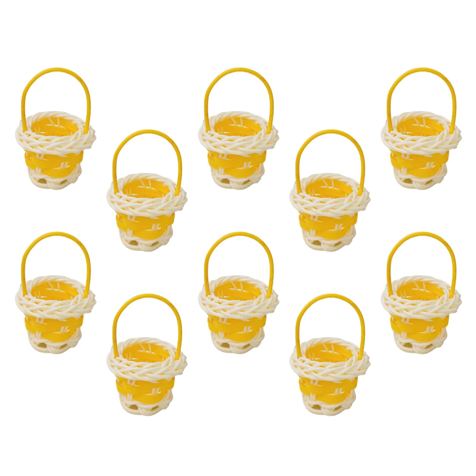 CUNZJIA Pack of 10 Miniature Handwoven Baskets for Home Decors and Storage Portable Sturdy Decorative Containers
