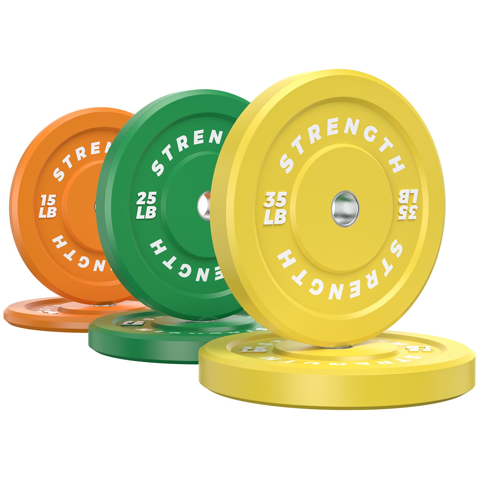 XDDAIS Colored Bumper Plates set, Virgin Rubber Olympic Weight Plates Sets with 2 Inch Steel Insert for Barbell, IWF Color Standard Strength Training Plates for Weightlifting Weights Set for Home Gym (150LB-SET)