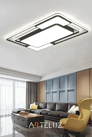 DİKDÖRTGEN MODEL MODERN PLAFONYER AVİZE (90X60 CM) [Enerji Sınıfı A]