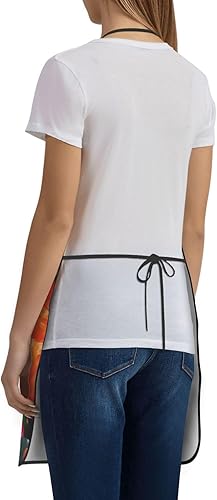 Miniatura 3 de Unisex Apron With Pocket, Colorful Ladybird Chef Apron For Cooking, Bbq & Crafts, Spillproof Kitchen Protection Bib With Large Utility Pocket For