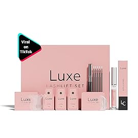 Luxe Cosmetics - Lash Lift Kit - Complete Set for Eyelash Lifting - New Pro Version - Easy to Apply and Long Lasting Finish - Professional Results up to 8 Weeks from Home- Includes 3 Applications