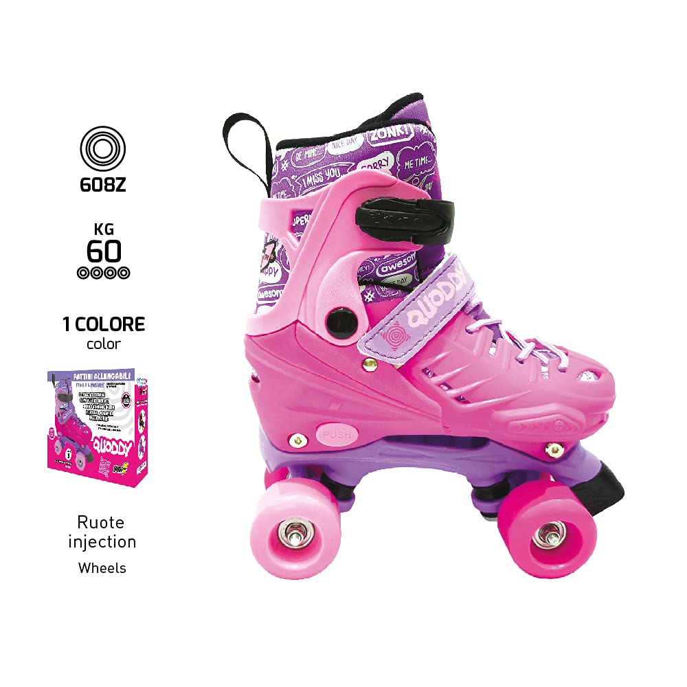 Pattini a rotelle in linea Professionali Bambino bambina donna Pattini in linea bambino bambina 4 ruote rotelle adulto Misure e colori a Scelta (31-34 GIRL)