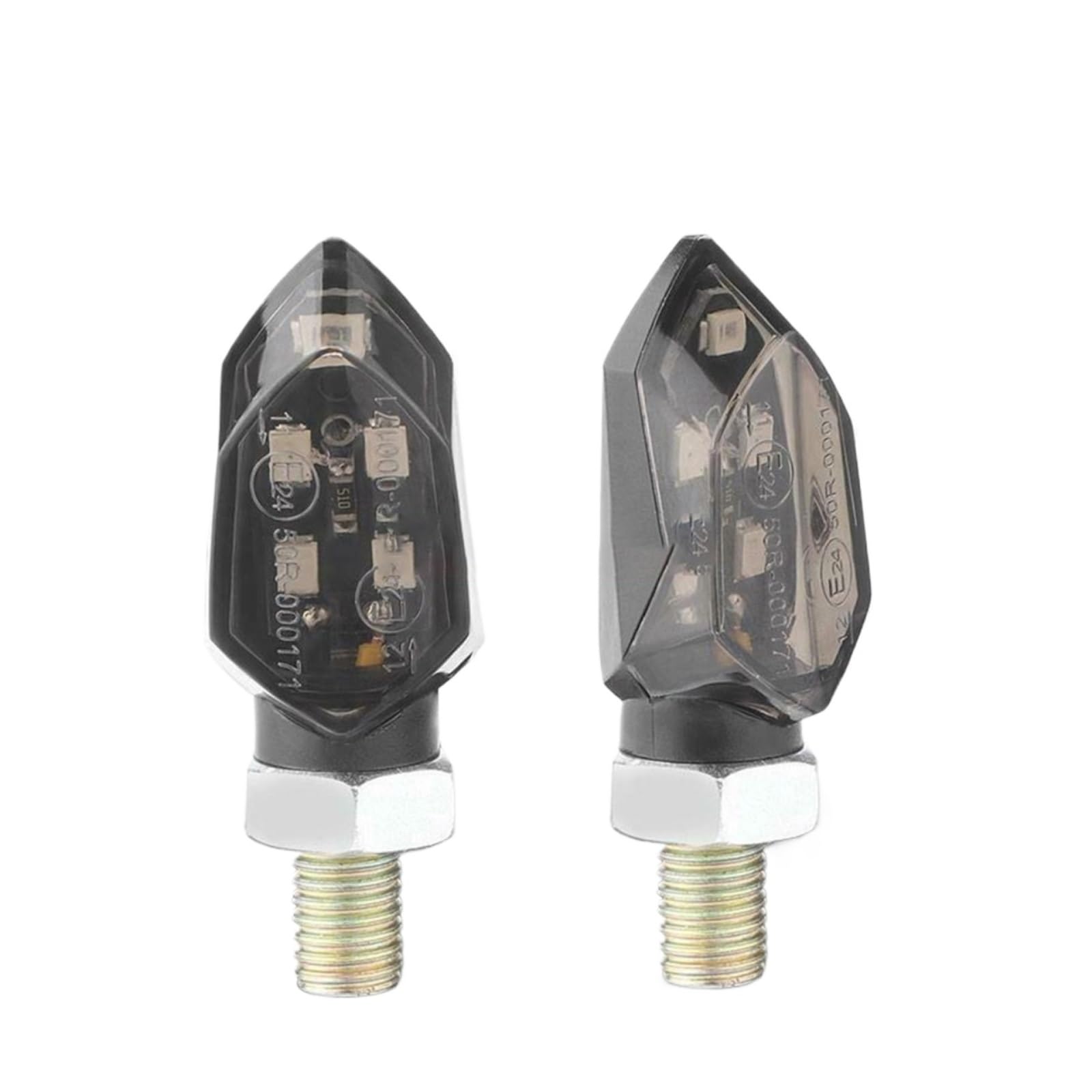 Genérico Intermitentes de moto señal de giro 1 par para la mayoría de las motocicletas LED de para giro para luz de señal 12V intermitentes ámbar indicador intermitente para lámpara de señal