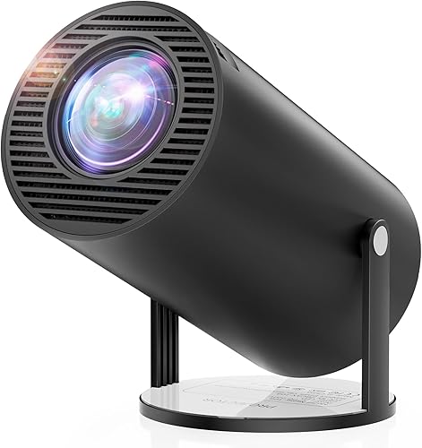 CLOKOWE Mini proyector, compatible con 4K FHD 1080P, proyector de cine portátil para exteriores con WiFi y Bluetooth, rotación de 180 y Keystone
