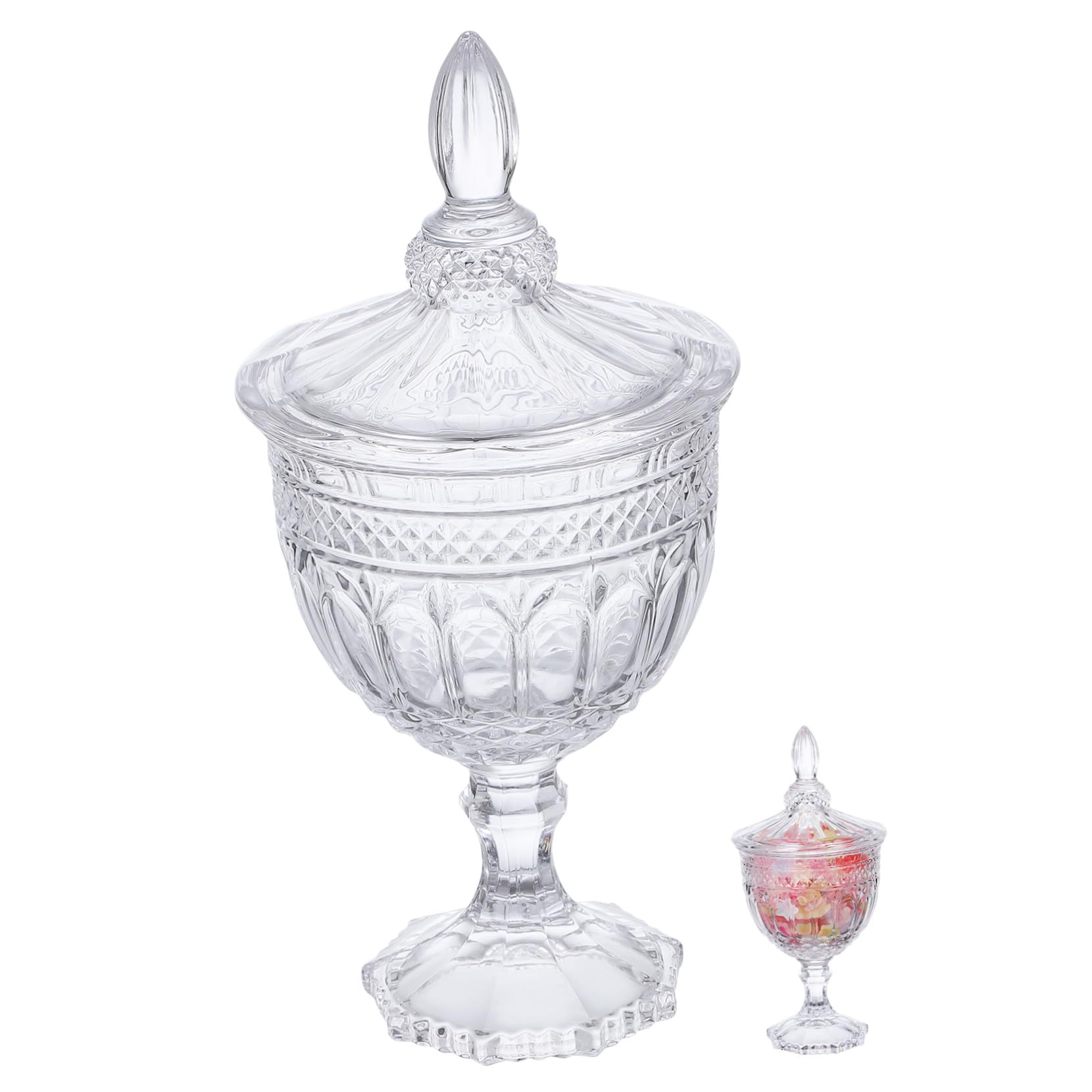 Barattolo Vetro per Dolci Coperchio, Contenitore Decorativo Stile Europeo