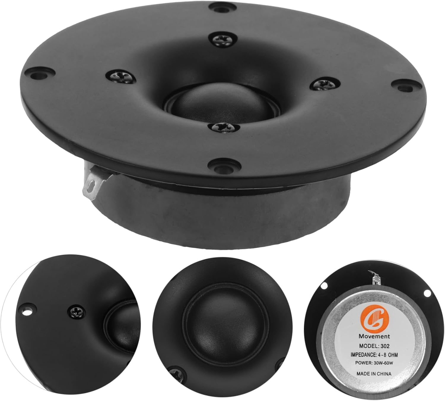 Dome Tweeter Car Audio Speakers Ohm Tweeter for Automotive Full-Range Door Speakers