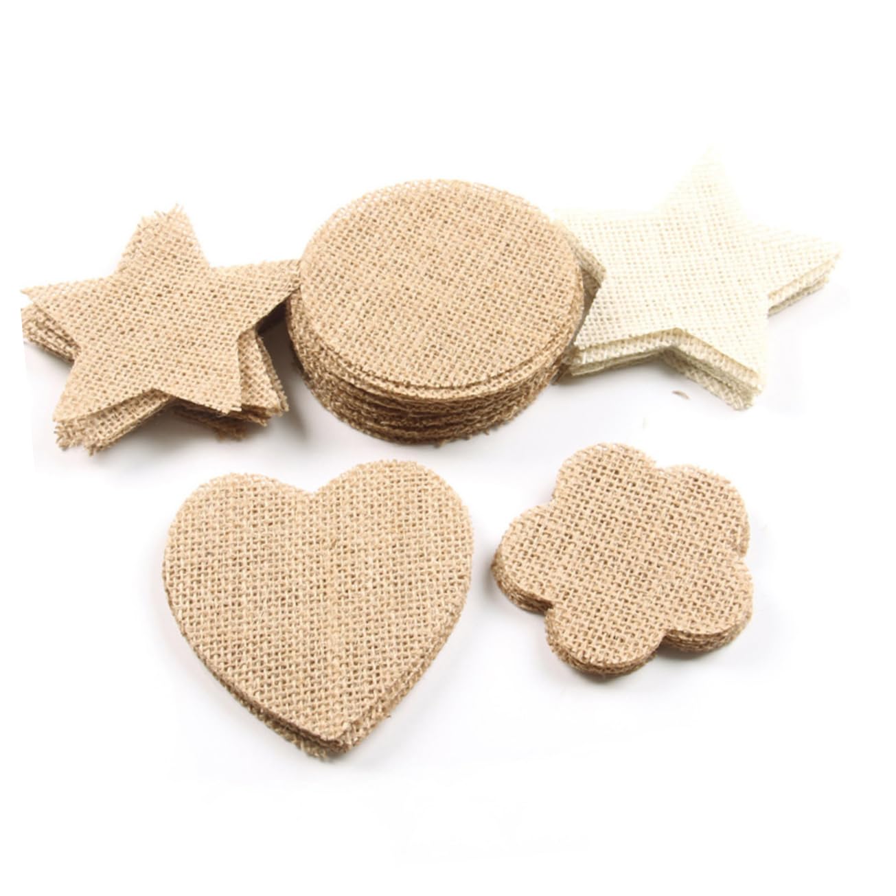 VILLCASE 100piezas Adornos De Navidad De Colgantes Para Árbol De Navidad Decoraciones De Burlap Para Manualidades y Bodas Para y Personalizar